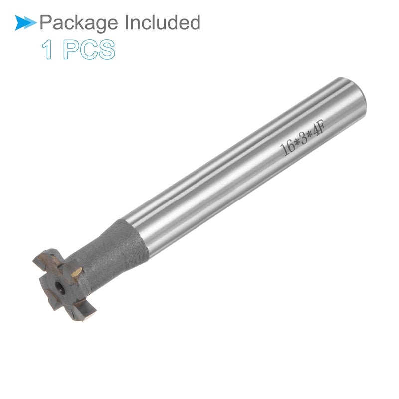 CoCud T-Slot Milling Cutters, 4 Flute, 0.6" Cutting Dia, 0.12" Depth, Tungsten Carbide Tip - Image 5